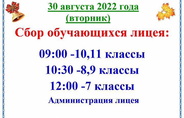Сбор обучающихся лицея