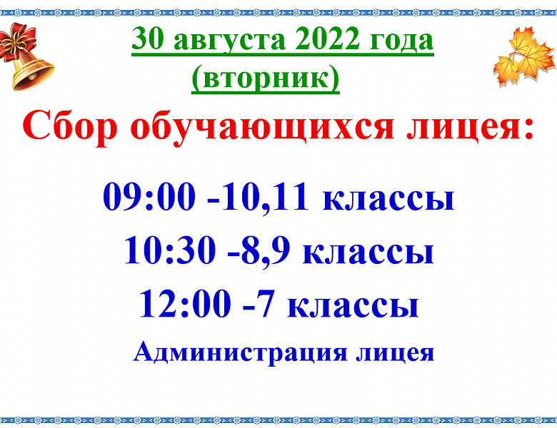 Сбор обучающихся лицея